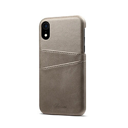 Wewoo Coque Souple Étui de protection Suteni Texture veau pour iPhone XR avec fentes cartes Gris