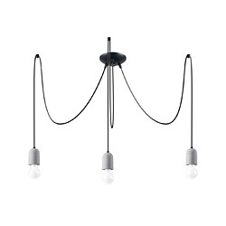 Luminaire Center Suspension Neso PVC,Béton Noir