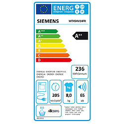 Sèche-linge pompe à chaleur avec condenseur 60cm 8kg - WT45HV14FR - SIEMENS