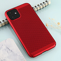 Wewoo Coque Rigide Pour iPhone 11 étui de protection en plastique maillée rouge