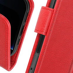 Avis Avizar Étui pour iPhone 16 Pro Max Clapet Portefeuille et Support Vidéo Rouge