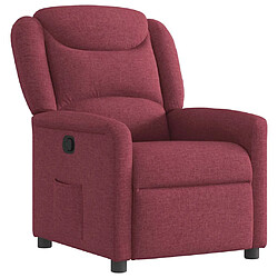 vidaXL Fauteuil inclinable Rouge bordeaux Tissu