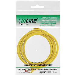 Câble de raccordement InLine® S / FTP PiMF Cat.6 250 MHz sans cuivre halogène jaune 2 m