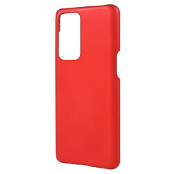 Coque en TPU antichoc, caoutchouté, surface brillante, rouge pour votre OnePlus 9RT 5G