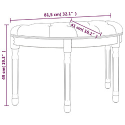 vidaXL Banc 81,5x41x49 cm lin pas cher