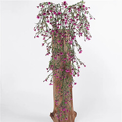 Avis Vigne en plastique de fleur de pin de plante artificielle murale accrochante Rose-79cm