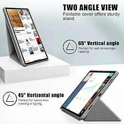 Etui en PU Sommeil/Réveil avec support origami gris pour votre Lenovo Tab P11 Pro J716/TB-J706F