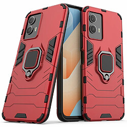 Coque en TPU anti-griffes avec béquille, rouge pour votre Vivo IQOO U5 5G