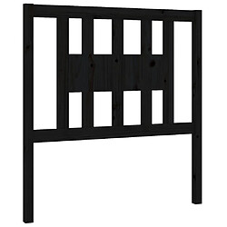 Maison Chic Tête de lit scandinave pour lit adulte,Meuble de chambre Noir 106x4x100 cm Bois massif de pin -MN85535