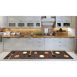 Alter Tapis de cuisine, 100% Made in Italy, Tapis antitache avec impression numérique, Tapis antidérapant et lavable, Modèle ErRabbah, 140x52 cm