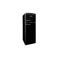 LINARIE Réfrigérateur congélateur 2 portes retro Arzy LJDD206BLACK 206 Litres Noir