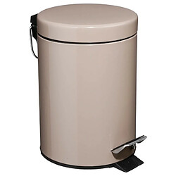 Poubelle de Salle de Bain Métal 3L Taupe