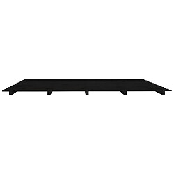 Acheter vidaXL Cadre de lit sans matelas noir 200x200 cm bois massif de pin