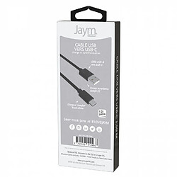 Jaym Câble USB vers Type-C 3A - 1,5 mètres - Collection POP - Noir pas cher