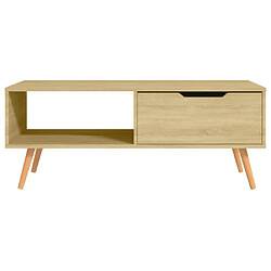 Avis Maison Chic Tabls basse,Table Console pour salon Chêne Sonoma 100x49,5x43 cm Aggloméré -MN29138