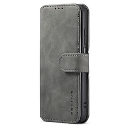 Etui en PU DG.MING style rétro avec support gris pour votre Xiaomi 11T/11T Pro