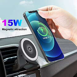 Universal Porte-chargeur de voiture sans fil magnétique pour 12 Mini 12 Pro Max pour 15W Porte-chargeur de voiture sans fil rapide |