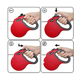 Acheter Universal Laisse de chien rétractable extérieure Laisse de chien réflecteur durable Marche automatique pour petits et grands chiens Traction & 124 ; Traction (rouge)