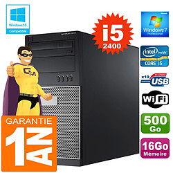 PC Tour DELL 7010 Core I5-2400 Ram 16Go Disque 500 Go Graveur DVD Wifi W7 - Occasion