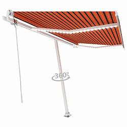 Avis Maison Chic Auvent automatique | Store banne extérieur | Marquise capteur de vent/LED 450x300 cm Orange marron -MN10442