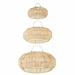 Paris Prix Lot de 3 Abat-Jour Déco Rotin 80cm Naturel