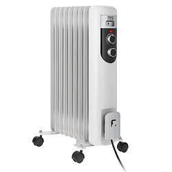 Radiateur électrique à huile Teesa TSA8036 2000 W (9 ailettes) avec thermostat, 3 niveaux de chauffage, blanc