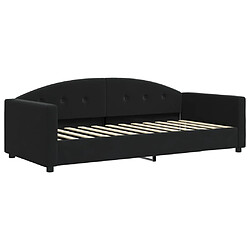 vidaXL Lit de repos sans matelas noir 90x200 cm velours