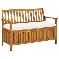 Maison Chic Banc de rangement | Meuble de rangement d'Entrée | Coffres d'Intérieur de jardin Bois d'acacia solide 120x63x84 cm -MN11004