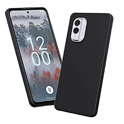 Htdmobiles Coque pour Nokia X30 5G - housse etui silicone gel fine + verre trempe - NOIR