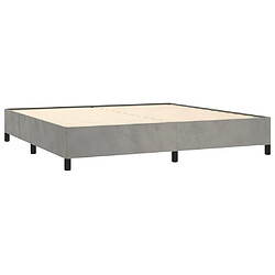 Acheter Maison Chic Lit adulte - Lit simple Cadre de lit,Structure du lit Contemporain Gris clair 200x200 cm Velours -MN47470