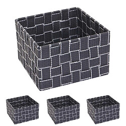 Acheter Mendler 4x panier de rangement HWC-C37, 12x19x19cm ~ gris foncé