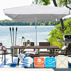 Elios Parasols Parasol de jardin 3x3 aluminium carré pôle central bar hôtel Marte, Styles: avec volant