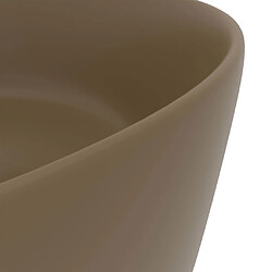 Acheter vidaXL Lavabo rond de luxe Crème mat 40x15 cm Céramique