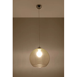 Avis Luminaire Center Suspension BALL verre/acier champagne/chrome 1 ampoule