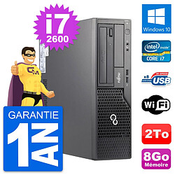 PC Fujitsu Esprimo E500 DT Intel i7-2600 RAM 8Go Disque Dur 2To Windows 10 Wifi - Occasion