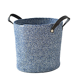 Panier de rangement en coton tissé Panier à linge Panier de rangement Bleu L