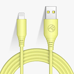 Câble de données en silicone Tellur, USB vers Lightning, 3A, 1m, jaune