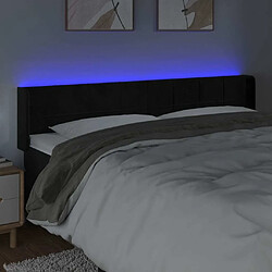 Acheter Maison Chic Tête de lit scandinave à LED,meuble de chambre Noir 203x16x78/88 cm Velours -MN25639