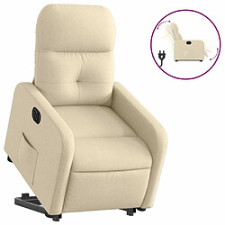 Maison Chic Fauteuil Relax pour salon, Fauteuil inclinable électrique crème tissu -GKD20614