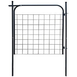 vidaXL Portail de clôture de jardin 100 x 100 cm Anthracite