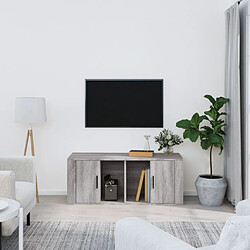 Maison Chic Meuble TV scandinave gris - Banc TV pour salon Sonoma 100x35x40 cm Bois d'ingénierie -MN35618