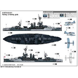 Avis Trumpeter Maquette Bateau Uss New York Bb-34