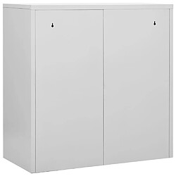 Avis vidaXL Armoire à casiers Gris clair et rouge 90x45x92,5 cm Acier