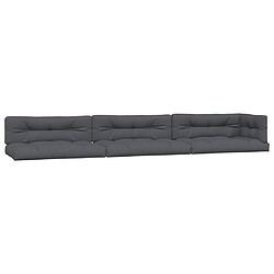 vidaXL Coussins de palette lot de 7 anthracite tissu