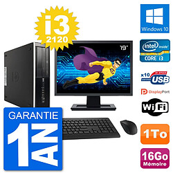 PC HP Compaq 6200 Pro SFF Ecran 19" i3-2120 RAM 16Go Disque 1To Windows 10 Wifi - Occasion