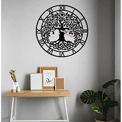 DEKORY Arbre de Vie Horloge Murale en Métal 50cm