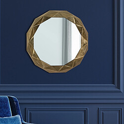 Miroir mural doré en aluminium laiton antique design Guayaquil 84cm WOMO-DESIGN®