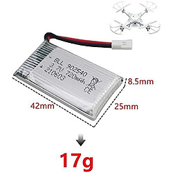 Avis 2 pcs Batterie Lipo Rechargeable (3.7V, 720mAh Lipo) pour Drones Rc Quadricoptères Syma X5 X5C X5SC X5SW, Cheerson CX-30W, Skytech M68, Wltoys F949