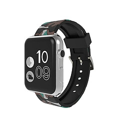 Avis Wewoo Bracelet blanc pour Apple Watch Series 3 & 2 & 1 42mm Mode Camouflage Motif Silicone de montre