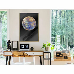 Paris Prix Affiche Murale Encadrée The Solar System Mercury 40 x 60 cm Or